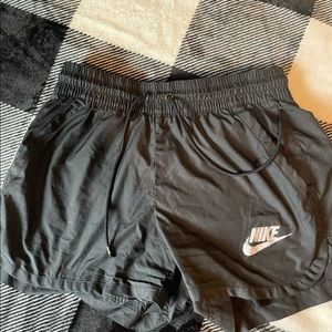nike athletic shorts, size:S, black, built in shorts, worn a few times